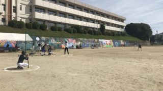ソフトボール大会の練習試合