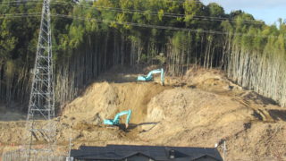 R163高規格道路基礎工事が始まる