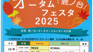 オータムフェスタ2025 コンサート案内　(10/12、13)